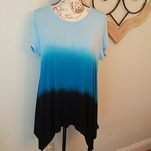 NWT Chelsea & Theodore Sharkbite Hem Tunic